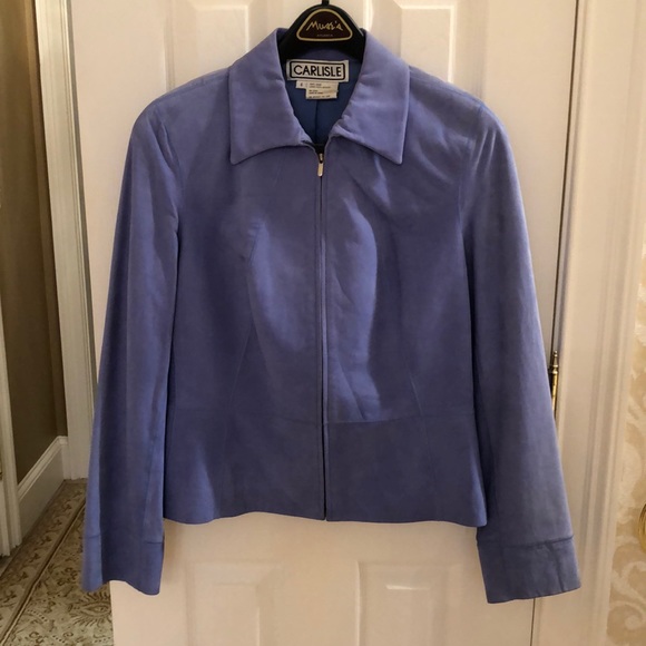 Carlisle Jackets & Blazers - Blue suede jacket